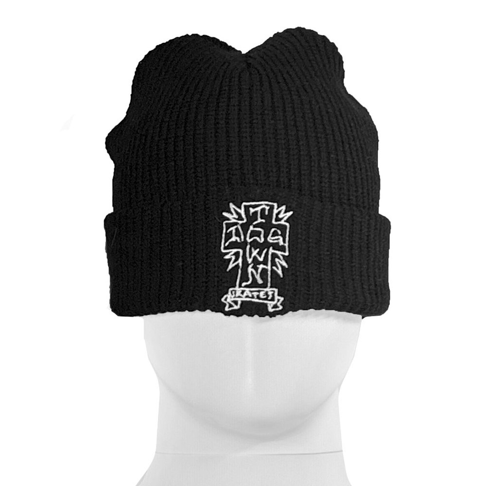 Dogtown Skates Skateboarding Venice Unisex OSFM Black Cuffed Logo Beanie NWOT!